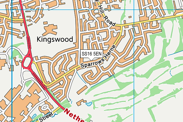 SS16 5EN map - OS VectorMap District (Ordnance Survey) SS16 5EN map - OS VectorMap District (Ordnance Survey)