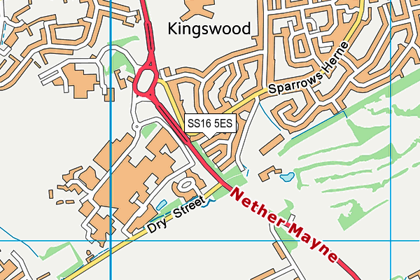 SS16 5ES map - OS VectorMap District (Ordnance Survey) SS16 5ES map - OS VectorMap District (Ordnance Survey)