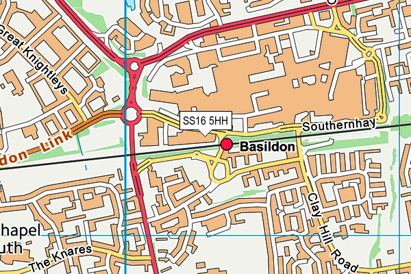 SS16 5HH map - OS VectorMap District (Ordnance Survey) SS16 5HH map - OS VectorMap District (Ordnance Survey)