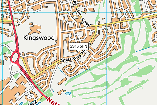 SS16 5HN map - OS VectorMap District (Ordnance Survey) SS16 5HN map - OS VectorMap District (Ordnance Survey)