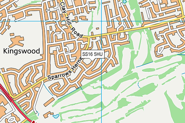 SS16 5HU map - OS VectorMap District (Ordnance Survey) SS16 5HU map - OS VectorMap District (Ordnance Survey)