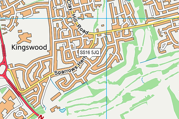 SS16 5JQ map - OS VectorMap District (Ordnance Survey) SS16 5JQ map - OS VectorMap District (Ordnance Survey)