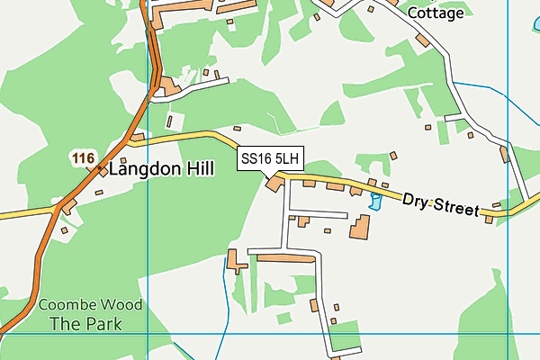 SS16 5LH map - OS VectorMap District (Ordnance Survey) SS16 5LH map - OS VectorMap District (Ordnance Survey)