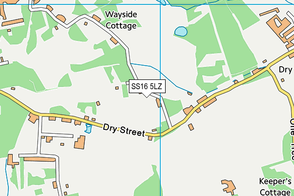 SS16 5LZ map - OS VectorMap District (Ordnance Survey) SS16 5LZ map - OS VectorMap District (Ordnance Survey)
