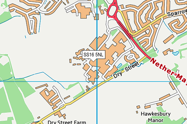 SS16 5NL map - OS VectorMap District (Ordnance Survey) SS16 5NL map - OS VectorMap District (Ordnance Survey)