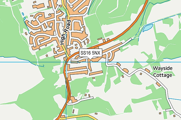 SS16 5NX map - OS VectorMap District (Ordnance Survey) SS16 5NX map - OS VectorMap District (Ordnance Survey)
