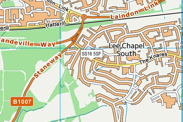 SS16 5SF map - OS VectorMap District (Ordnance Survey) SS16 5SF map - OS VectorMap District (Ordnance Survey)