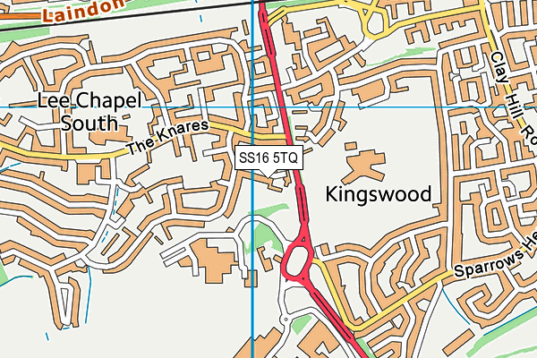 SS16 5TQ map - OS VectorMap District (Ordnance Survey) SS16 5TQ map - OS VectorMap District (Ordnance Survey)
