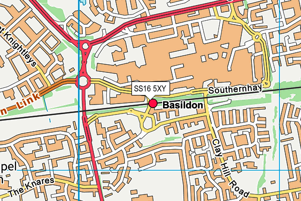 SS16 5XY map - OS VectorMap District (Ordnance Survey) SS16 5XY map - OS VectorMap District (Ordnance Survey)