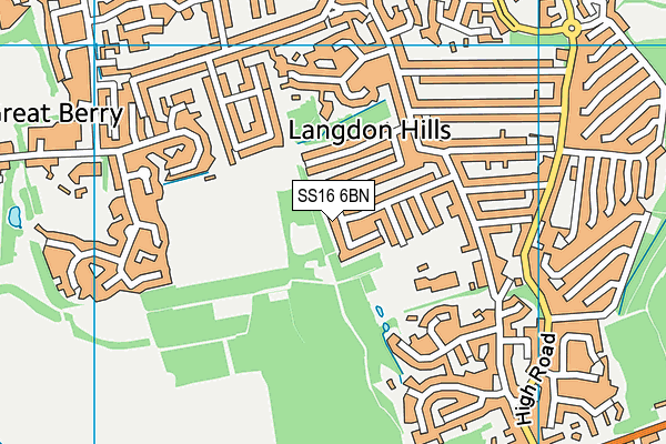 SS16 6BN map - OS VectorMap District (Ordnance Survey) SS16 6BN map - OS VectorMap District (Ordnance Survey)
