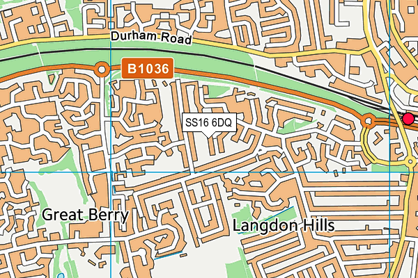 SS16 6DQ map - OS VectorMap District (Ordnance Survey) SS16 6DQ map - OS VectorMap District (Ordnance Survey)