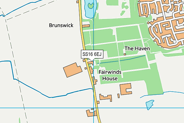 SS16 6EJ map - OS VectorMap District (Ordnance Survey) SS16 6EJ map - OS VectorMap District (Ordnance Survey)