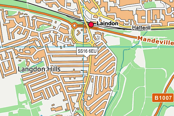 SS16 6EU map - OS VectorMap District (Ordnance Survey) SS16 6EU map - OS VectorMap District (Ordnance Survey)