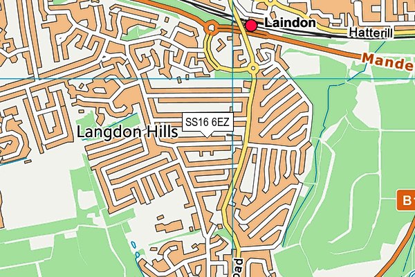 SS16 6EZ map - OS VectorMap District (Ordnance Survey) SS16 6EZ map - OS VectorMap District (Ordnance Survey)