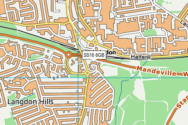 SS16 6GB map - OS VectorMap District (Ordnance Survey)