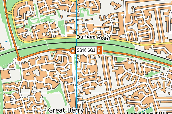 SS16 6GJ map - OS VectorMap District (Ordnance Survey) SS16 6GJ map - OS VectorMap District (Ordnance Survey)