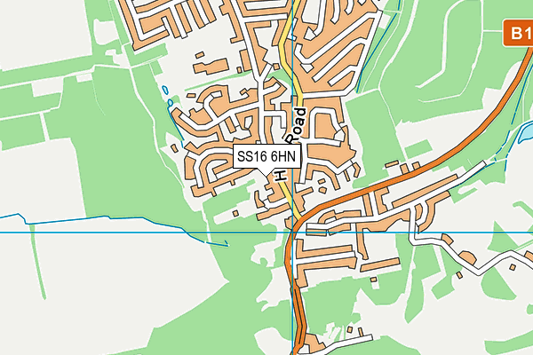 SS16 6HN map - OS VectorMap District (Ordnance Survey) SS16 6HN map - OS VectorMap District (Ordnance Survey)