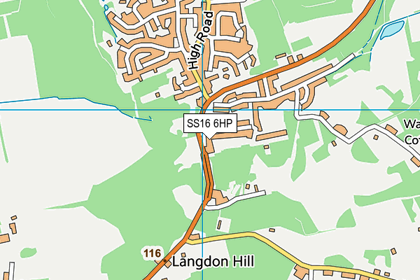 SS16 6HP map - OS VectorMap District (Ordnance Survey) SS16 6HP map - OS VectorMap District (Ordnance Survey)