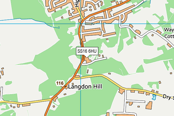 SS16 6HU map - OS VectorMap District (Ordnance Survey) SS16 6HU map - OS VectorMap District (Ordnance Survey)