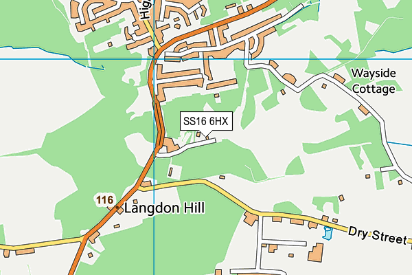 SS16 6HX map - OS VectorMap District (Ordnance Survey) SS16 6HX map - OS VectorMap District (Ordnance Survey)