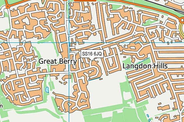 SS16 6JQ map - OS VectorMap District (Ordnance Survey) SS16 6JQ map - OS VectorMap District (Ordnance Survey)