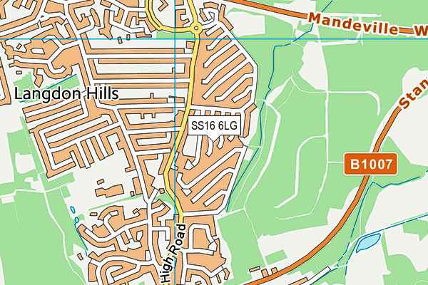 SS16 6LG map - OS VectorMap District (Ordnance Survey) SS16 6LG map - OS VectorMap District (Ordnance Survey)