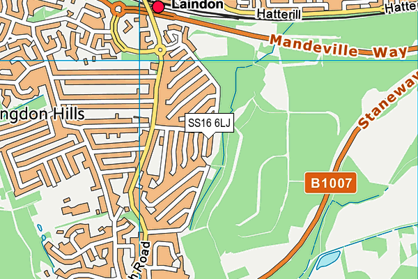 SS16 6LJ map - OS VectorMap District (Ordnance Survey) SS16 6LJ map - OS VectorMap District (Ordnance Survey)