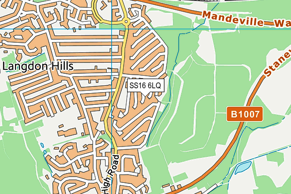 SS16 6LQ map - OS VectorMap District (Ordnance Survey) SS16 6LQ map - OS VectorMap District (Ordnance Survey)