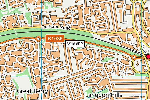 SS16 6RP map - OS VectorMap District (Ordnance Survey) SS16 6RP map - OS VectorMap District (Ordnance Survey)