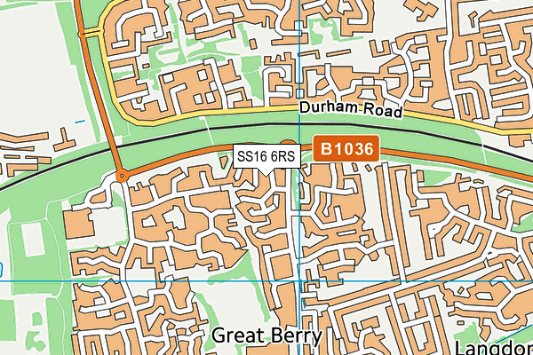 SS16 6RS map - OS VectorMap District (Ordnance Survey) SS16 6RS map - OS VectorMap District (Ordnance Survey)