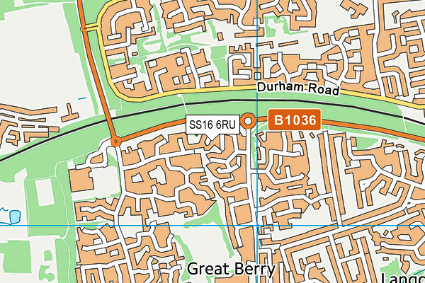 SS16 6RU map - OS VectorMap District (Ordnance Survey) SS16 6RU map - OS VectorMap District (Ordnance Survey)