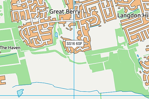 SS16 6SF map - OS VectorMap District (Ordnance Survey) SS16 6SF map - OS VectorMap District (Ordnance Survey)