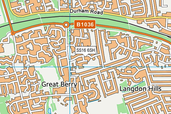 SS16 6SH map - OS VectorMap District (Ordnance Survey) SS16 6SH map - OS VectorMap District (Ordnance Survey)