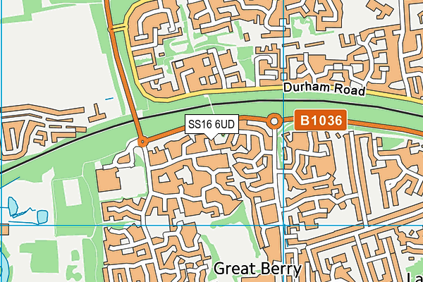 SS16 6UD map - OS VectorMap District (Ordnance Survey) SS16 6UD map - OS VectorMap District (Ordnance Survey)