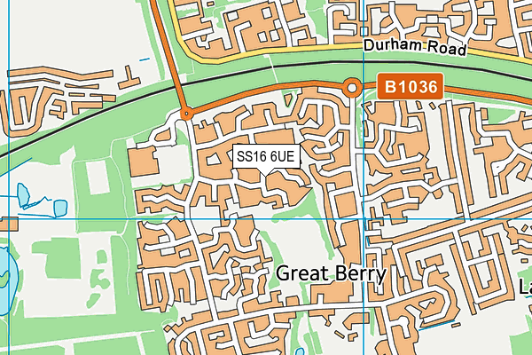 SS16 6UE map - OS VectorMap District (Ordnance Survey)