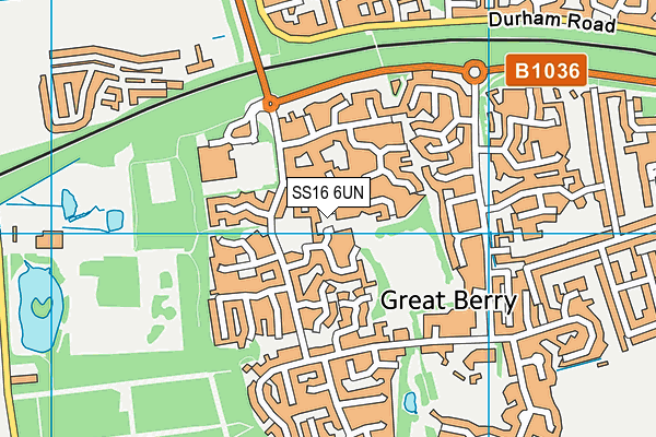 SS16 6UN map - OS VectorMap District (Ordnance Survey) SS16 6UN map - OS VectorMap District (Ordnance Survey)