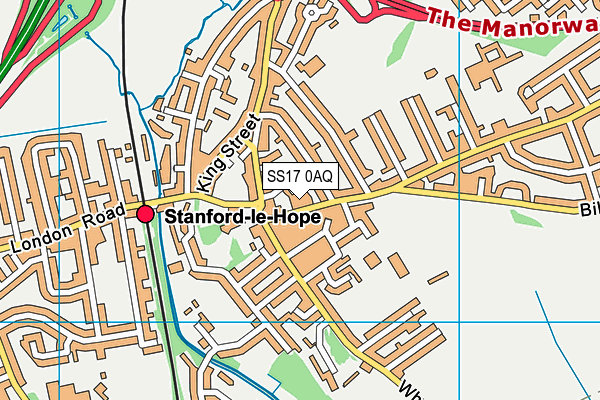 SS17 0AQ map - OS VectorMap District (Ordnance Survey) SS17 0AQ map - OS VectorMap District (Ordnance Survey)
