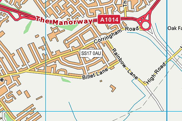 SS17 0AU map - OS VectorMap District (Ordnance Survey) SS17 0AU map - OS VectorMap District (Ordnance Survey)