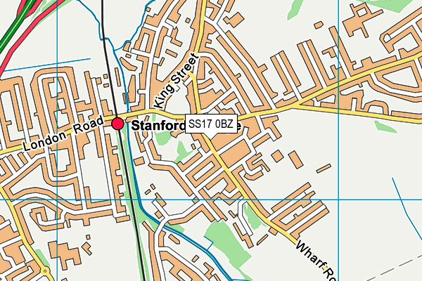 SS17 0BZ map - OS VectorMap District (Ordnance Survey) SS17 0BZ map - OS VectorMap District (Ordnance Survey)