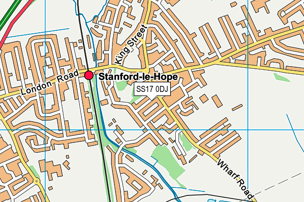 SS17 0DJ map - OS VectorMap District (Ordnance Survey) SS17 0DJ map - OS VectorMap District (Ordnance Survey)