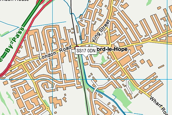 SS17 0DN map - OS VectorMap District (Ordnance Survey) SS17 0DN map - OS VectorMap District (Ordnance Survey)