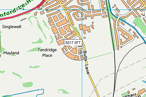 SS17 0FT map - OS VectorMap District (Ordnance Survey) SS17 0FT map - OS VectorMap District (Ordnance Survey)