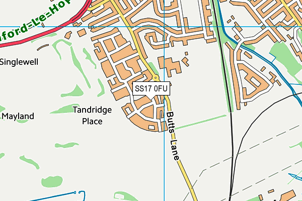 SS17 0FU map - OS VectorMap District (Ordnance Survey) SS17 0FU map - OS VectorMap District (Ordnance Survey)