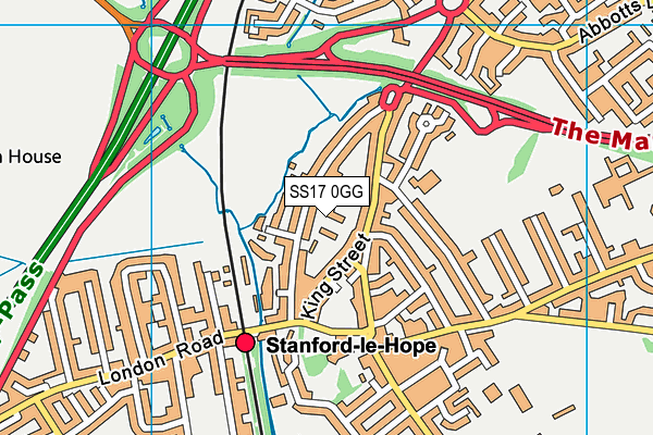 SS17 0GG map - OS VectorMap District (Ordnance Survey) SS17 0GG map - OS VectorMap District (Ordnance Survey)