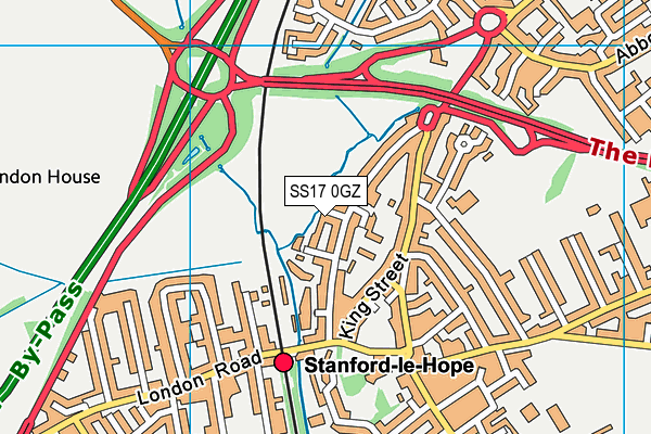 SS17 0GZ map - OS VectorMap District (Ordnance Survey) SS17 0GZ map - OS VectorMap District (Ordnance Survey)