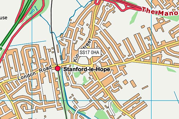 SS17 0HA map - OS VectorMap District (Ordnance Survey) SS17 0HA map - OS VectorMap District (Ordnance Survey)