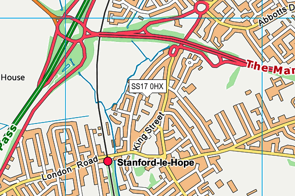SS17 0HX map - OS VectorMap District (Ordnance Survey) SS17 0HX map - OS VectorMap District (Ordnance Survey)