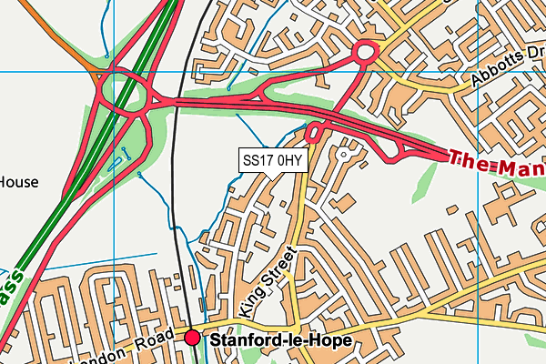 SS17 0HY map - OS VectorMap District (Ordnance Survey) SS17 0HY map - OS VectorMap District (Ordnance Survey)