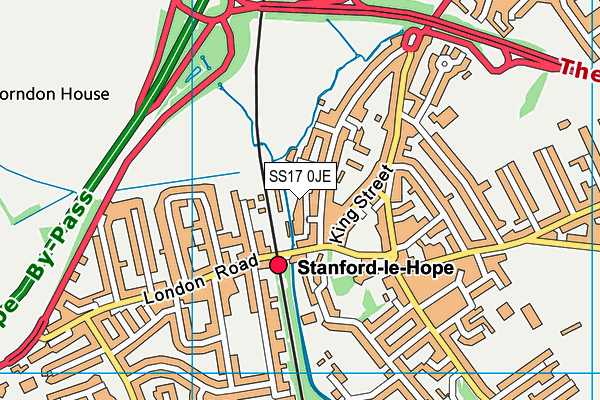 SS17 0JE map - OS VectorMap District (Ordnance Survey) SS17 0JE map - OS VectorMap District (Ordnance Survey)