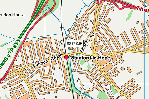 SS17 0JF map - OS VectorMap District (Ordnance Survey) SS17 0JF map - OS VectorMap District (Ordnance Survey)